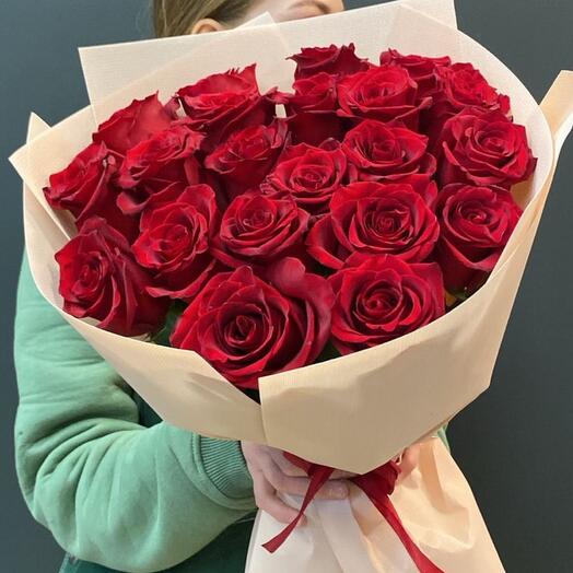 🌹Классика в красном |21 Роза Эквадор|оформление |Цветы в Тамбове