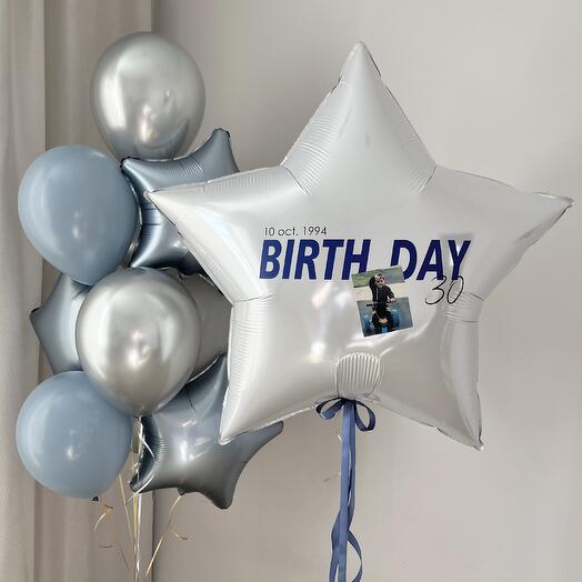 "BIRTH DAY" (набор из 11 шаров для мужчины)