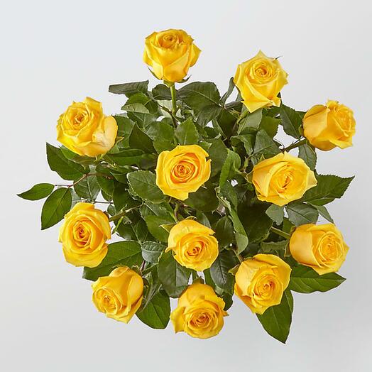 Yellow roses with Vase