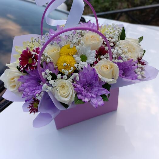 Flores en el bolso