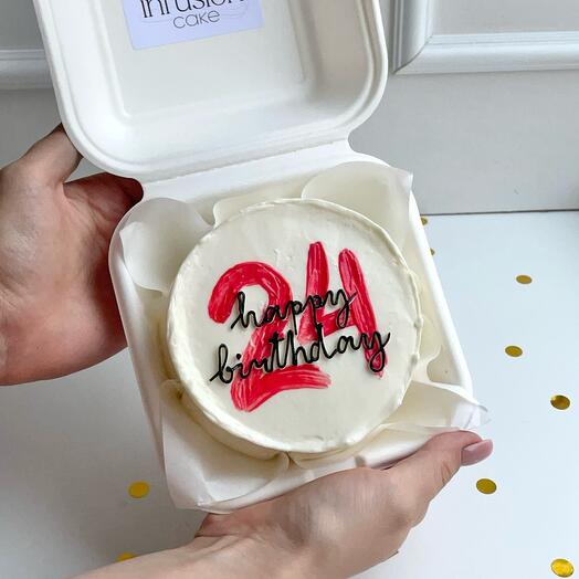Бенто «happy birthday с цифрой на фоне»
