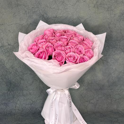 Twenty Five Pink Roses Bouquet