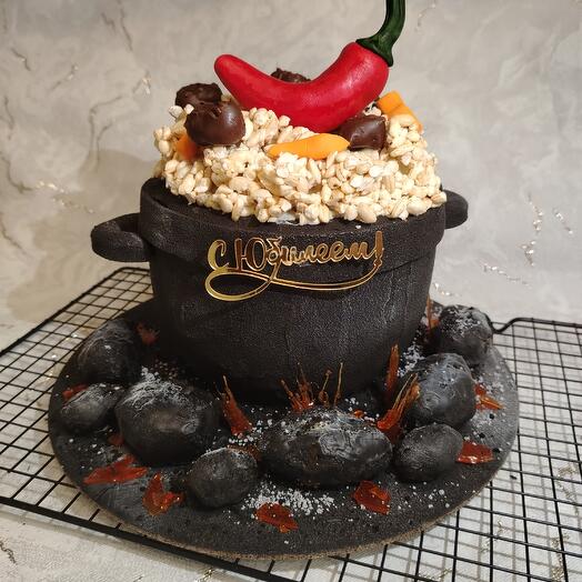 Торт казан с пловом