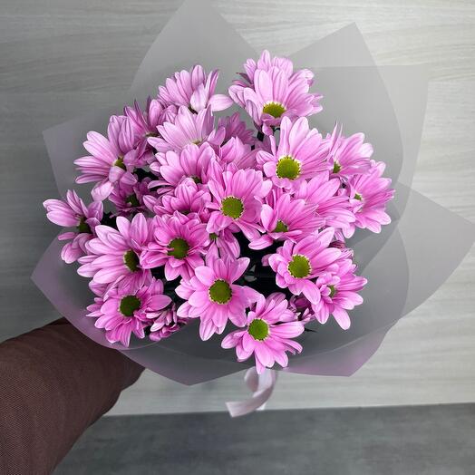 Bouquet of 3 pink chrysanthemums