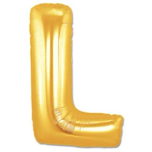 Letter L Golden Foil Balloon