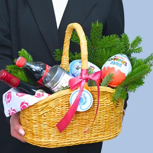 Корзина-пикник 3 новогодняя