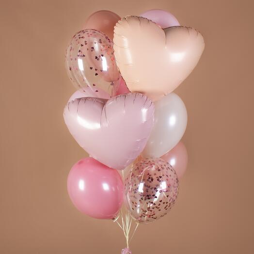 Набор mini-шаров «Карамель» Lite | 12 шаров на грузике