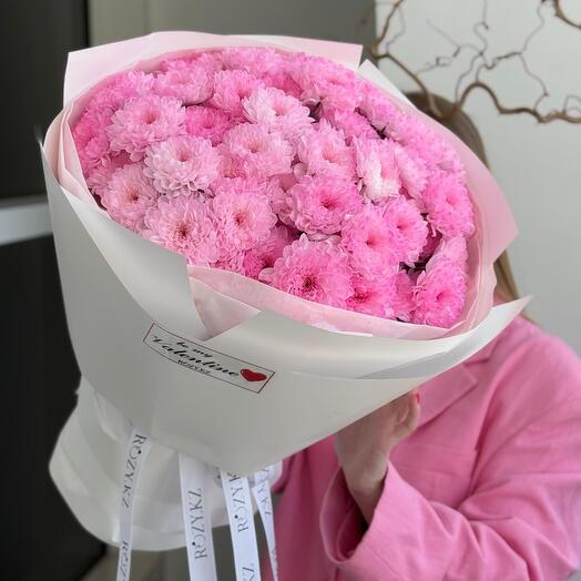 Букет из 9 хризантем 🌸