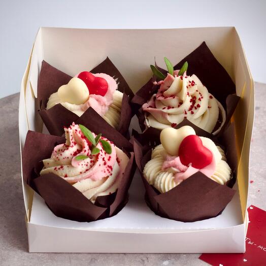 Cupcakes (vegan) 4 pieces as a gift to your beloved mother, wife, girlfriend