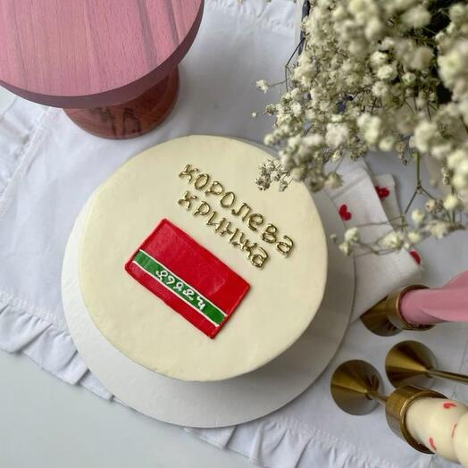 Бенто-торт с лезгинским флагом «Королева кринжа»