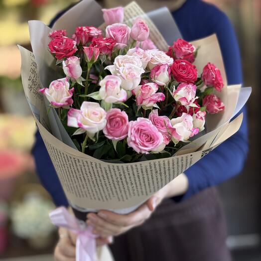 7 Кустовых роз Микс