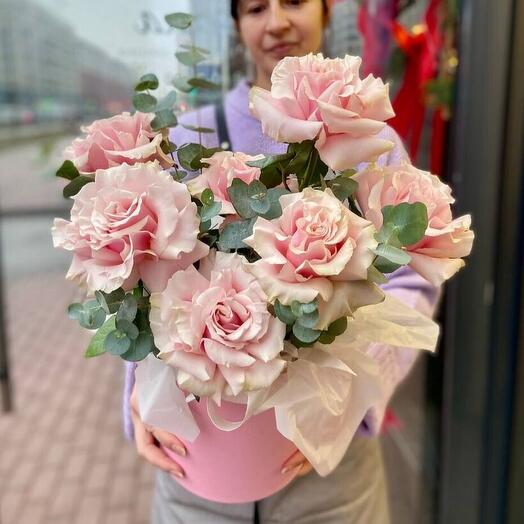Французкие розы в коробке