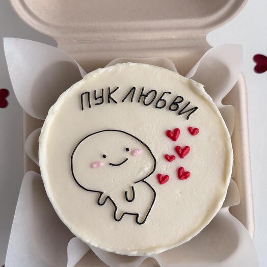 Бенто торт Пук любви на 14 февраля для девушки парня мужа