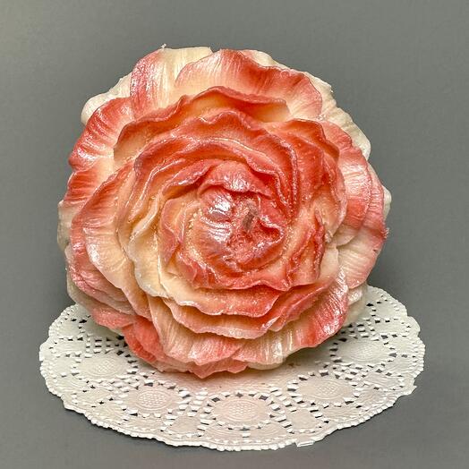 Декоративная свеча из кокосового воска Rose Candle 1 ручной работы