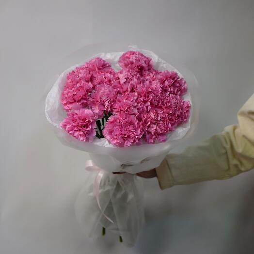 15 розовых гвоздик (диантусов)