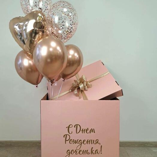 Коробка-сюрприз с 8 шарами