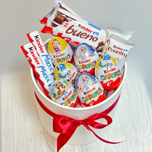 Kinder Box 3 Подарочный набор Киндер Сюрприз в шляпной коробке