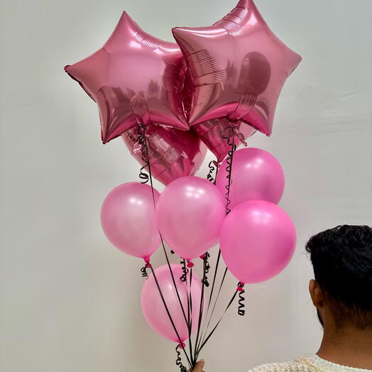 Pink balloons set