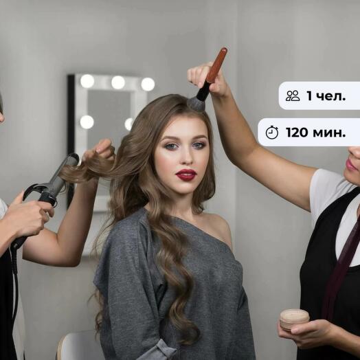 Вечерний образ. Макияж и причёска