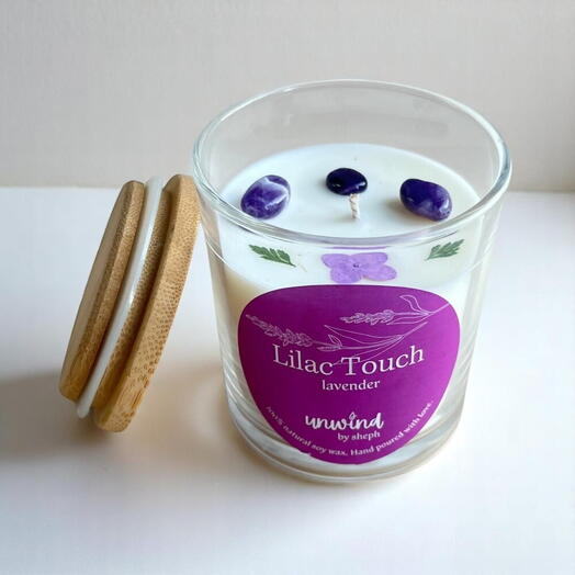Lilac Touch Lavender Candle (200 ml )