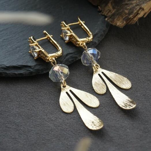 Серьги с чешским стеклом (вариант 1)