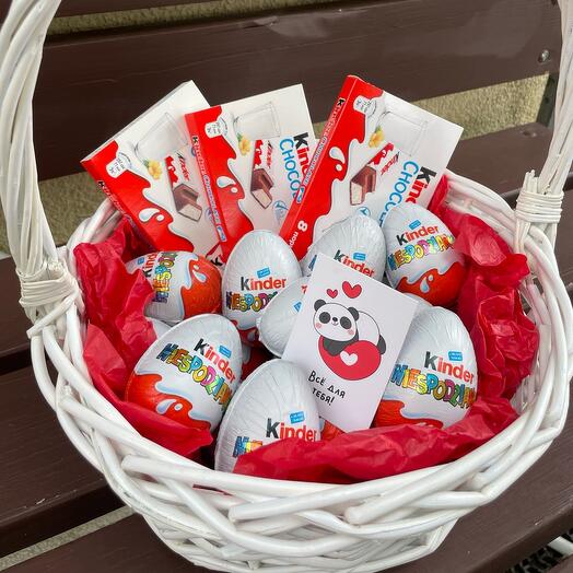 Корзина сладости киндер 🍫