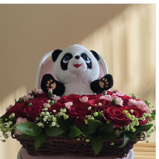 Cesta panda amor