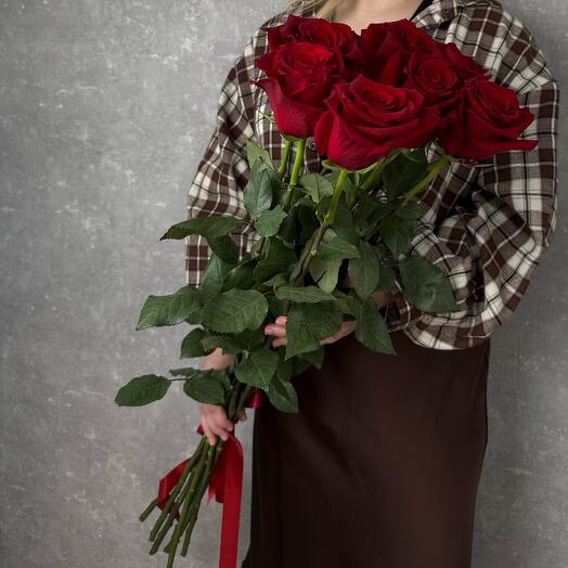 😍7 высоких роз(-10%)