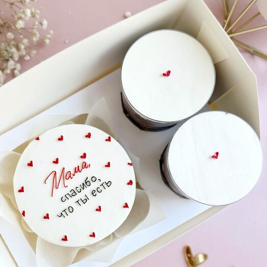 Бенто для Мамы с трайфлами Мама, спасибо что ты есть, в подарок маме, праздник, мамочке