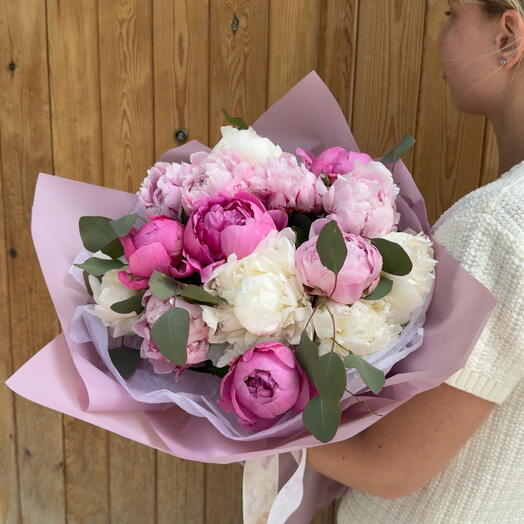Peony colorful bouquet