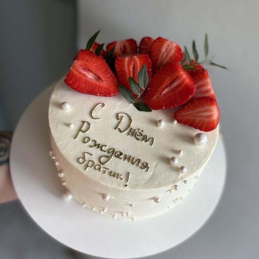 Торт С ДНЕМ РОЖДЕНИЯ (любая надпись)