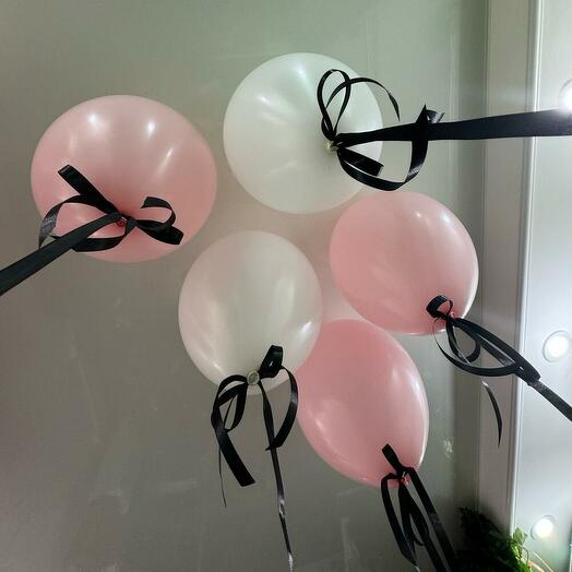 Девушке - Розовая мечта: Набор шаров с черными акцентами
