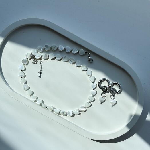 Conjunto de nácar natural