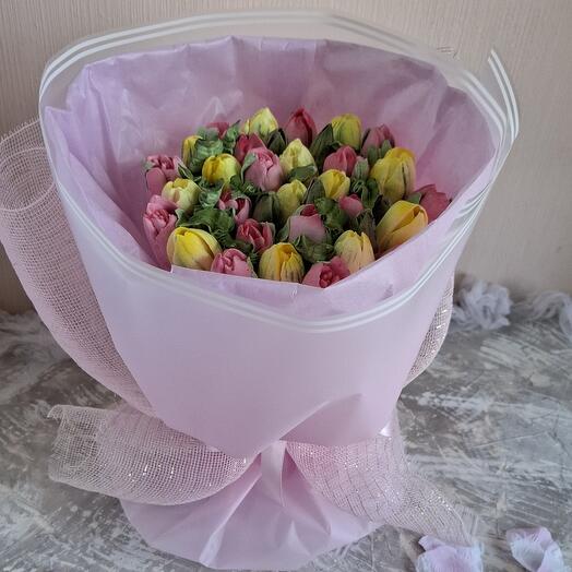 Букет тюльпанов из зефира