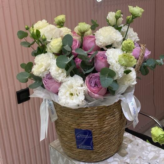 Евробукет в кашпо