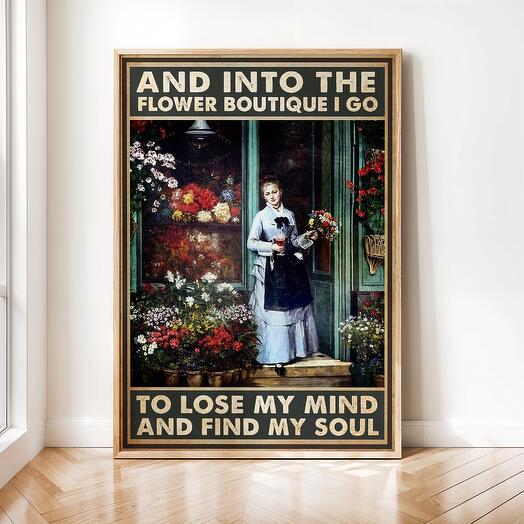 Интерьерный постер "Цветы" винтажная картина 03-0020