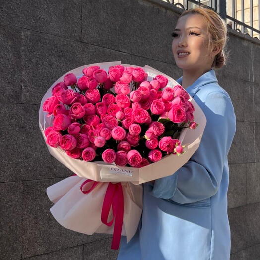 Кустовые розы жизель 2