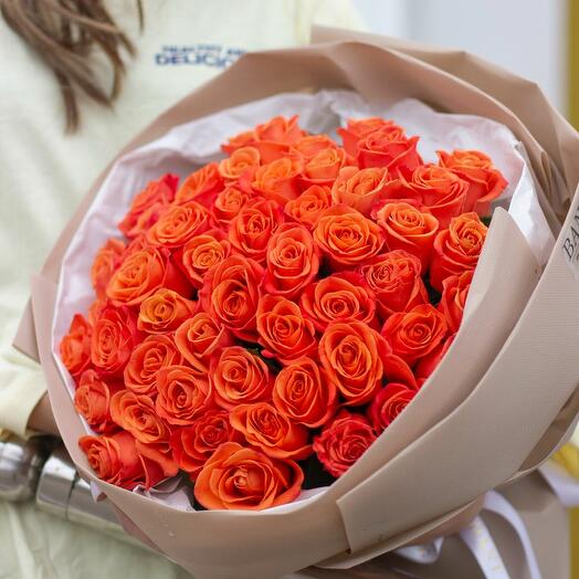 51 оранжевая роза 2