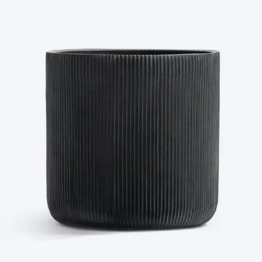 Кашпо для цветов JET 40 л D 37 см H 37 см черный Антрацит Файберклэй