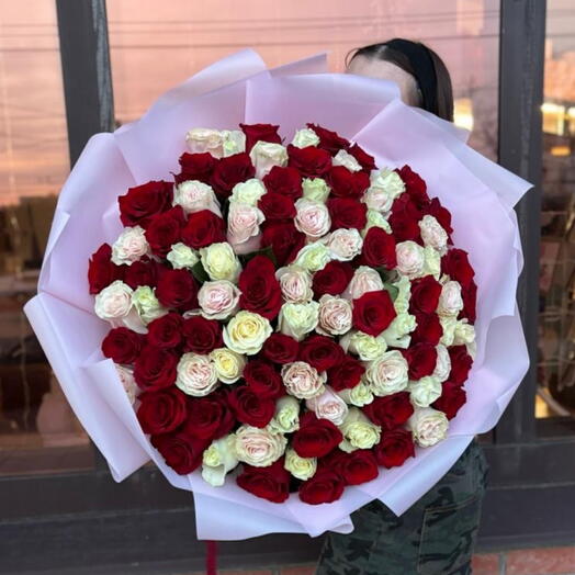 Букет из 101 розы Эквадор 60 см
