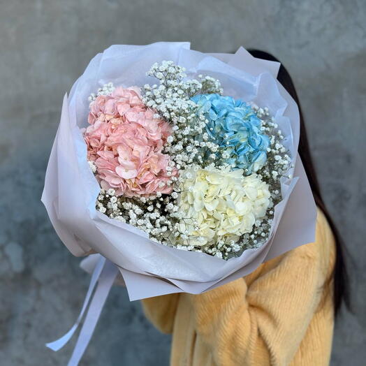 Микс гортензий с гипсофилой🍧