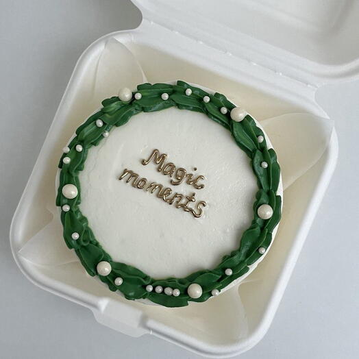 Бенто торт с надписью "Magic moments", торт для девушки, торт для парня, торт в подарок (F)