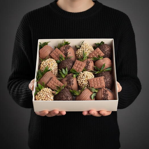 Набор клубники в шоколаде «Момент нежности» 16 ягод А1