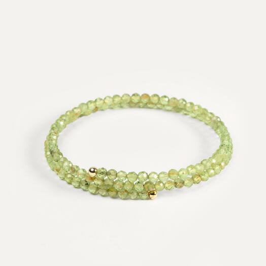 Браслет Ирис Хризолит 14K 37 см (BRA1129)