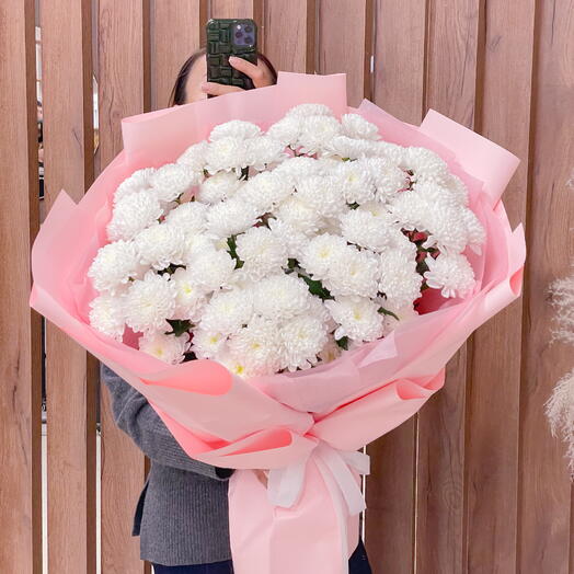 Букет из хризантем, размер М