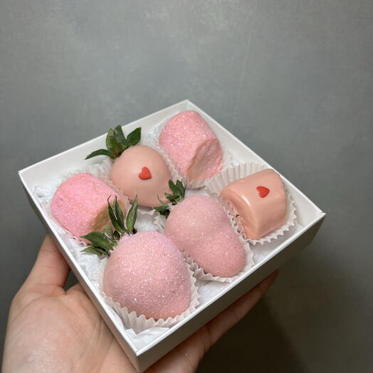 Клубника и бананы в шоколаде «Мини»