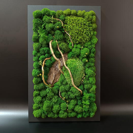 Панно на стену декор из стабилизированного мха