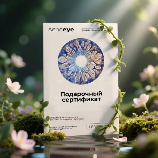 Парное фото радужки + Печать на холсте 50х50