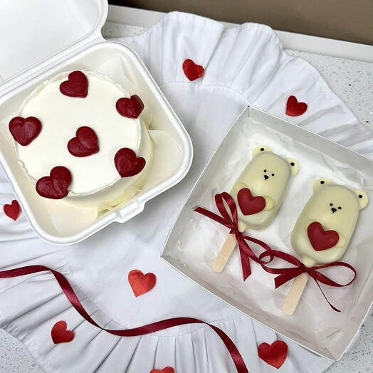 Набор на 14 февраля | Бенто+ пирожное картошка