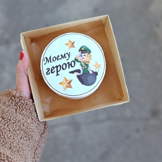 Бенто торт "Моему герою" к 23 февраля
